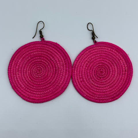 Sisal Earrings-Pink Variation 2 - Lillon Boutique