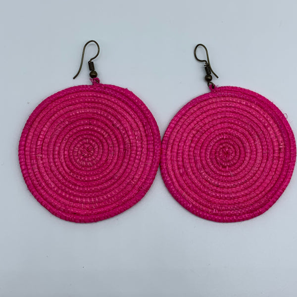 Sisal Earrings-Pink Variation 2 - Lillon Boutique