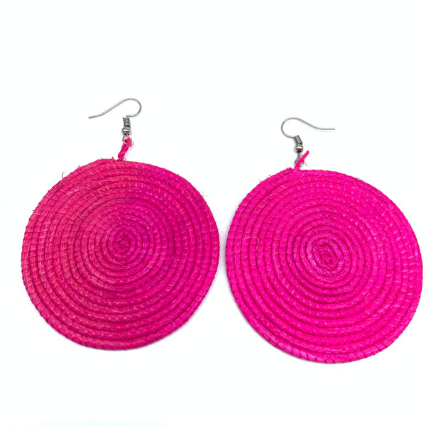 Sisal Earrings-Pink Variation 5