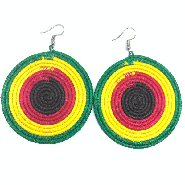 Sisal Earrings- Green 17