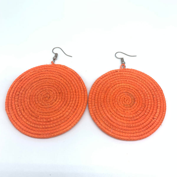 Sisal Earrings-Orange Variation 2