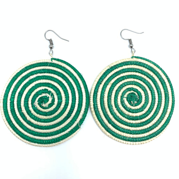 Sisal Earrings- Green 14