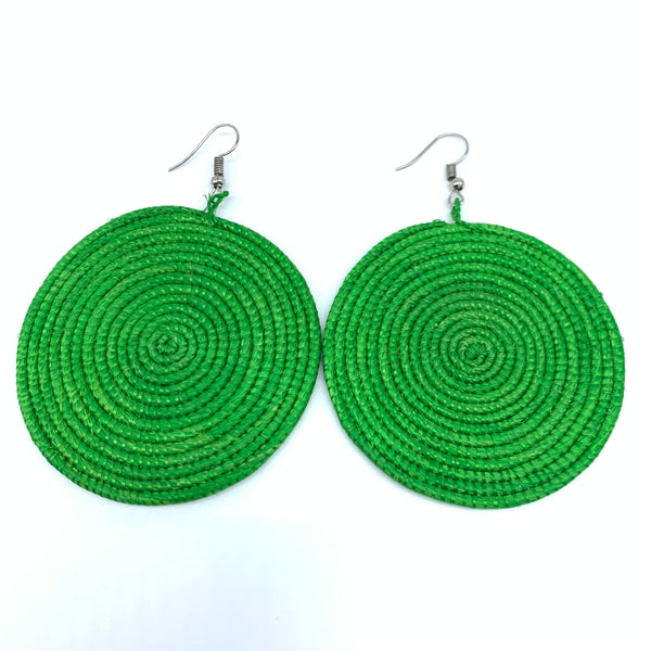 Sisal Earrings- Green 4