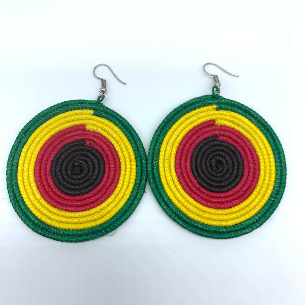 Sisal Earrings- Green 17