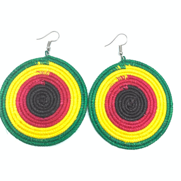 Sisal Earrings- Green 17