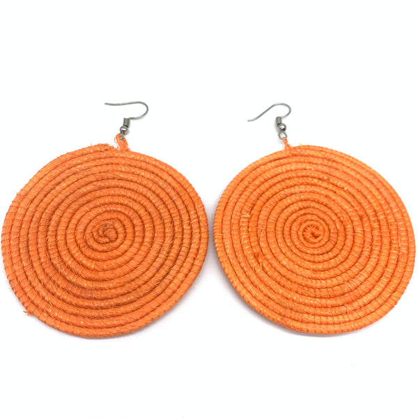 Sisal Earrings-Orange Variation 7