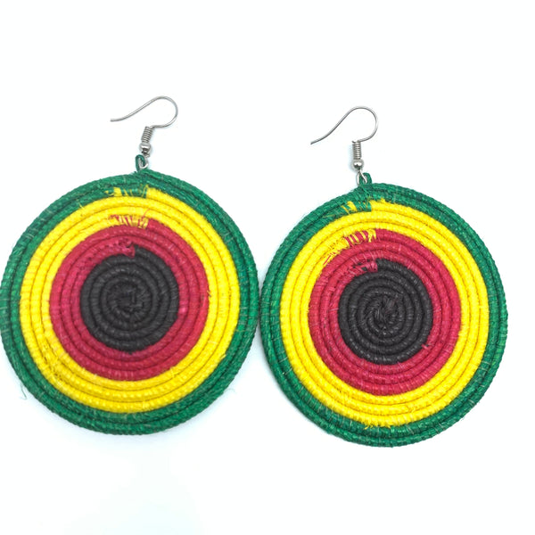 Sisal Earrings- Green 17