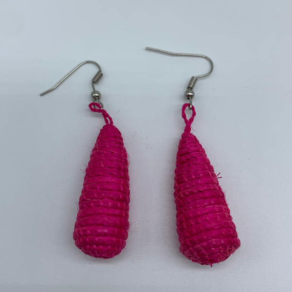 Sisal Earrings- D Pink Variation 2