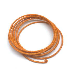 Beaded Coil Bracelet-Orange