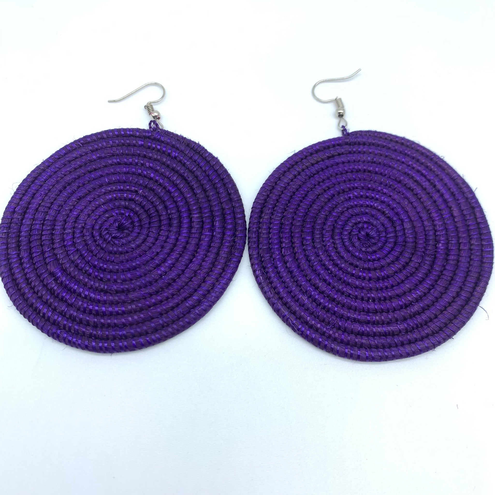 Sisal Earrings-Purple 12