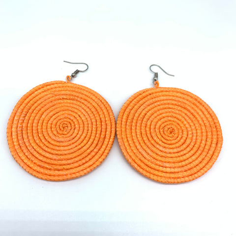 Sisal Earrings-Orange Variation 9