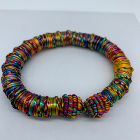 Thread W/Metal Bangle-Multi Colour 7