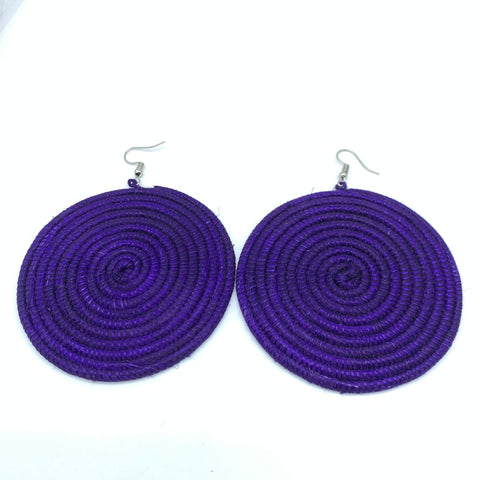 Sisal Earrings- L Purple