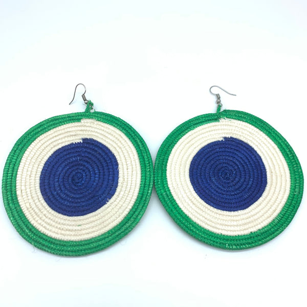 Sisal Earrings- XXL Green