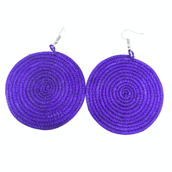 Sisal Earrings-Purple 8