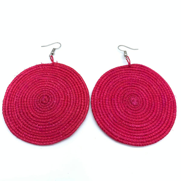 Sisal Earrings-Red 18