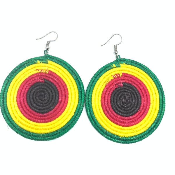 Sisal Earrings- Green 17