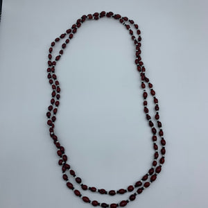 Seeds Necklace W/Beads-Red Variation