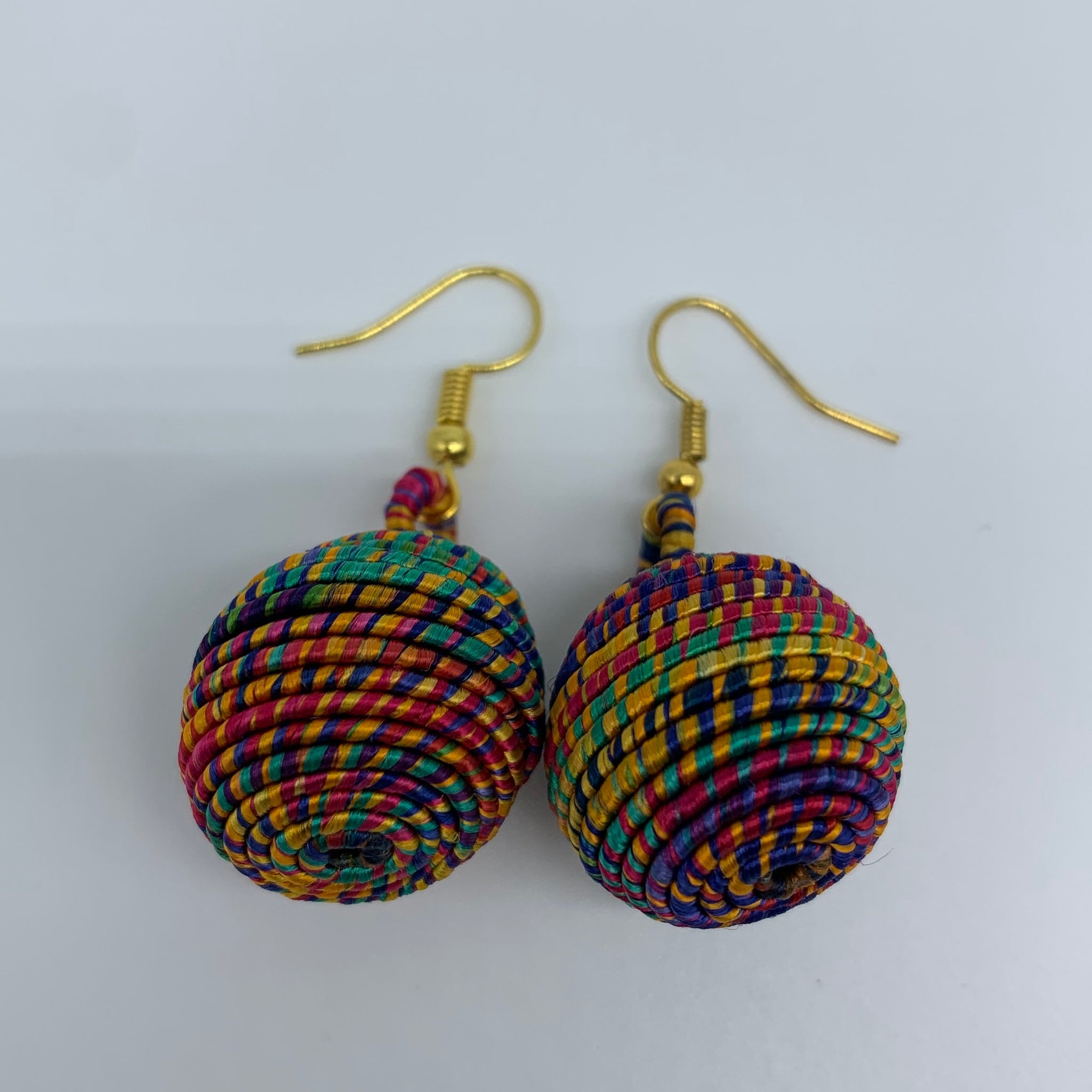 Thread W/Metal Earrings-Multi Colour 3