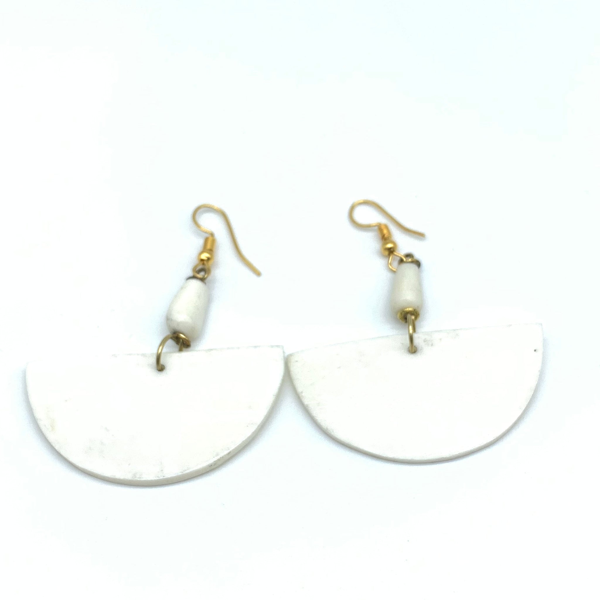 Cow Bone Earrings -Sela White Varation 2