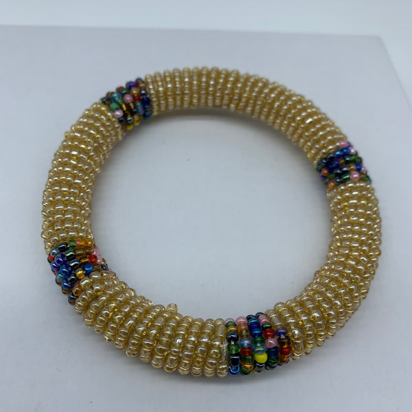 Beaded Bangle-Champagne and Multi Colour Variation - Lillon Boutique