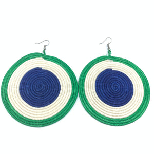 Sisal Earrings- XXL Green