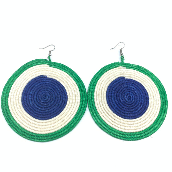 Sisal Earrings- XXL Green