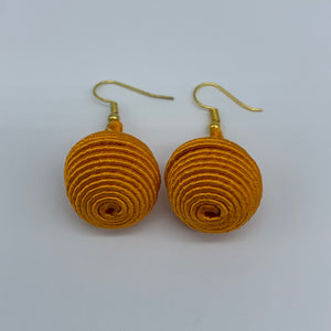 Thread W/Metal Earrings-Orange