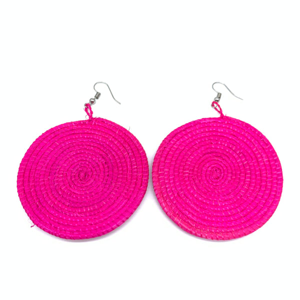 Sisal Earrings-Pink Variation 5