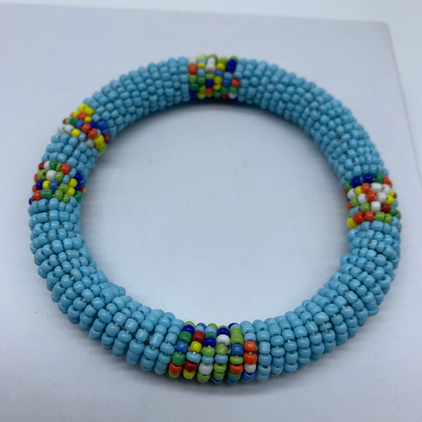 Beaded Bangle-Blue and Multi Colour Variation - Lillon Boutique