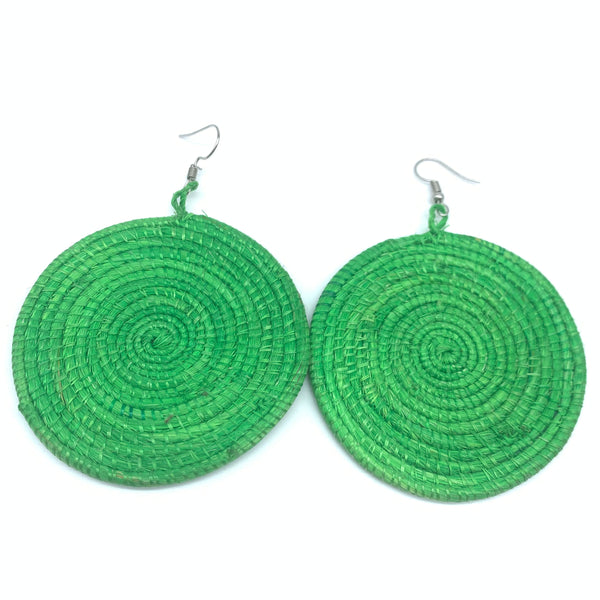 Sisal Earrings- Green 6