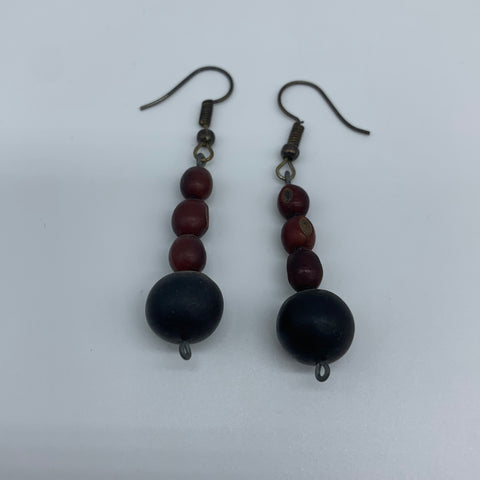 Seeds Earrings-Brown/Red Variation