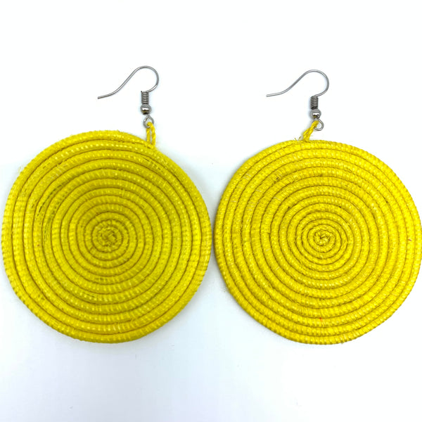 Sisal Earrings Yellow 4