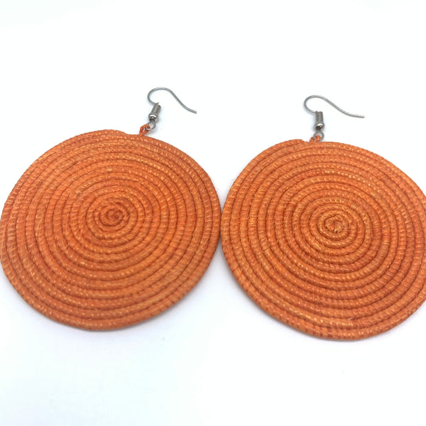 Sisal Earrings-Orange Variation 4