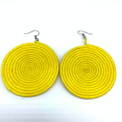Sisal Earrings Yellow 6