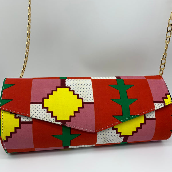 African Print Clutch- SAMPLE Item #8