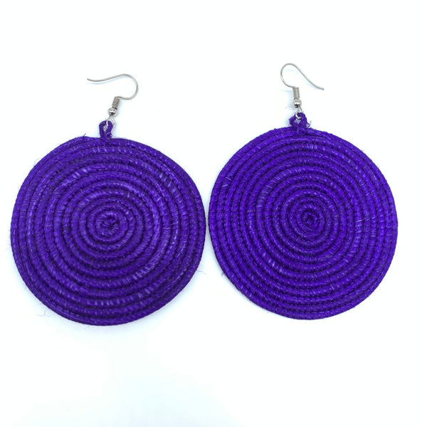 Sisal Earrings-Purple 10