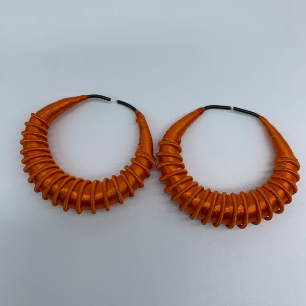 Malian Thread Earrings-Orange Variation