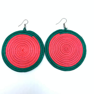 Sisal Earrings- Green 15