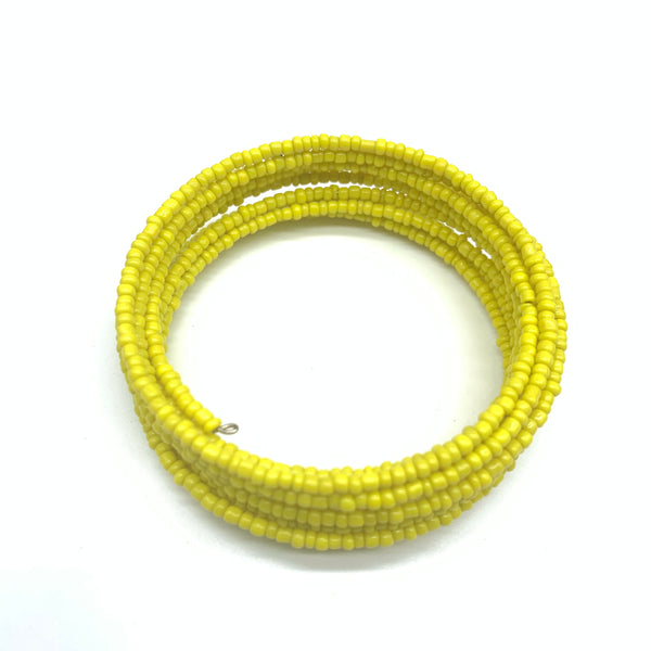 Beaded Coil Bracelet-Yellow 3