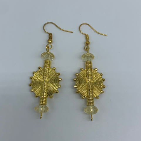 Golden Metal Earrings-Raya Small