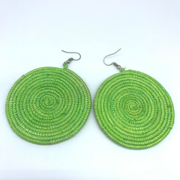 Sisal Earrings- Green 12