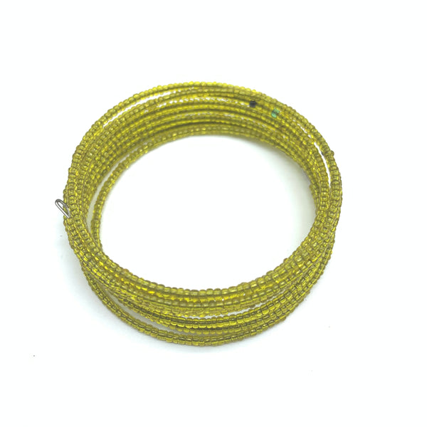 Beaded Coil Bracelet-Yellow 2