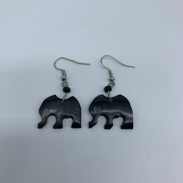 Cow Bone Earrings-Elephant - Lillon Boutique