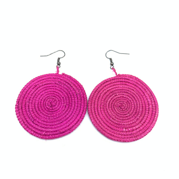 Sisal Earrings- S Pink Variation 2