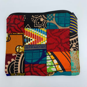 African Print Zoba Zoba Make Up Bag/ Pouch-M Multi Colour 13 - Lillon Boutique