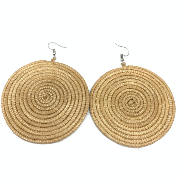 Sisal Earrings- L Taupe