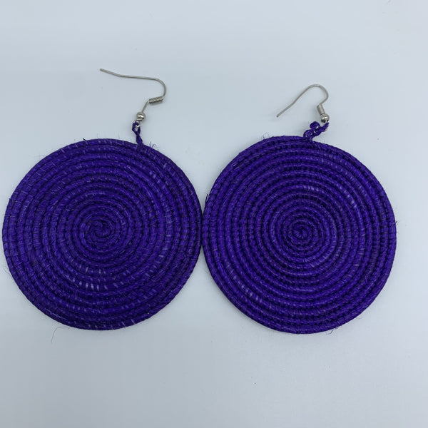 Sisal Earrings-Purple