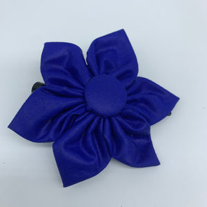 African Print Hair Clip-M Flower Style Blue Variation