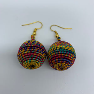 Thread W/Metal Earrings-Multi Colour 2